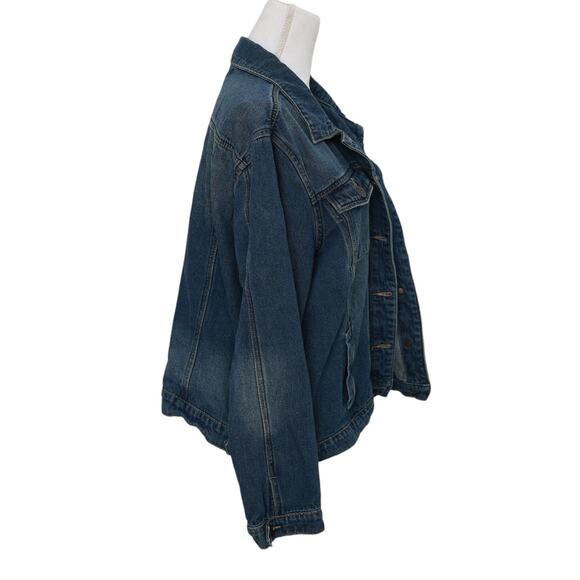 Suzanne Betro Vintage Wash Button Down Denim‎ Jean Jacket plus sz 3X - Picture 6 of 6